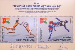 Phát hành 'Tem phát hành chung Việt Nam - Ấn Độ'