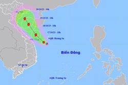Áp thấp nhiệt đới giật cấp 8, cách quần đảo Hoàng Sa 150km