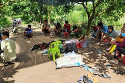 Triệt xóa tụ điểm đánh bạc bên trong vườn xoài