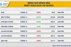 Giá hàng hóa quay đầu suy yếu