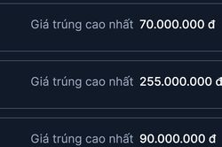 Đấu giá biển số sáng 20/10: Biển 30K-576.89 trúng cao nhất 255 triệu đồng