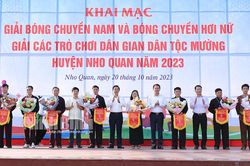 Khai mạc Giải thể thao truyền thống, Giải các trò chơi dân gian dân tộc Mường huyện Nho Quan năm 2023