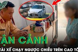 Clip nữ tài xế chạy xe ô tô 4 chỗ ngược chiều trên cao tốc Nội Bài - Lào Cai