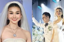 Thay 3 bộ váy nhưng Thanh Hằng chỉ yêu thích mỗi món phụ kiện này trong suốt lễ cưới