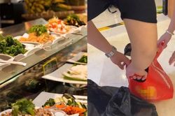 Bị nhân viên nhà hàng buffet giữ lại vì mang thức ăn ra về, người đàn ông cãi: 'Tôi trả tiền, tôi có quyền'