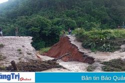 Khẩn trương khắc phục sạt lở đường tuần tra biên giới Sa Trầm - Pa Lin