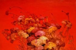 Họa sĩ Nguyễn Khắc Chinh và triển lãm 'Hoa mào gà'