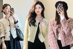Diện áo vải tweed xinh như tiểu thư ngôn tình