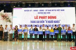 Phát động phong trào 'Mai Sơn chung tay xóa nhà tạm cho hộ nghèo'