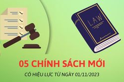 5 chính sách mới có hiệu lực từ ngày 1/11/2023