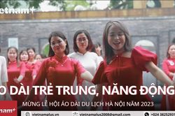 Trình diễn vũ điệu zumba mừng Lễ hội Áo dài du lịch Hà Nội