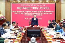 Sốp Cộp triển khai các văn bản mới của Trung ương liên quan đến lĩnh vực nội vụ
