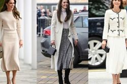 9 set chân váy dài cho thấy đẳng cấp biểu tượng thời trang của Vương phi Kate Middleton