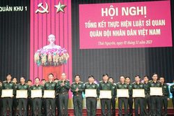 Quân khu 1: Tổng kết thực hiện Luật Sĩ quan Quân đội nhân dân Việt Nam