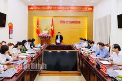 Thường trực Tỉnh ủy giao ban công tác tháng 10