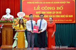 Thành lập Chi bộ Công ty cổ phần bất động sản và công nghệ Hải Nam