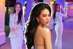Bùi Quỳnh Hoa thay outfit thứ hai trong ngày đầu tại Miss Universe: Còn nhạt nhòa, có nguy cơ 'lép vế'?