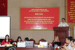 Hà Nội: Có 41 tổ chức, cá nhân tham gia đấu giá quyền khai thác 3 mỏ cát