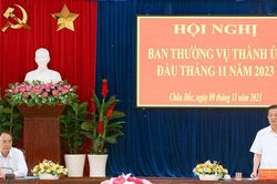 Bí thư Tỉnh ủy An Giang Lê Hồng Quang: TP. Châu Đốc tập trung phát huy hiệu quả các nguồn lực để phát triển nhanh và bền vững