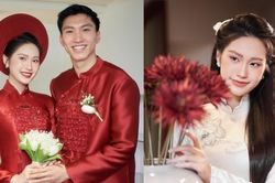 Ngắm nhan sắc ngọt ngào, trong veo của cô dâu Doãn Hải My trong tà áo dài