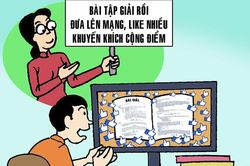 Thầy, cô giao bài tập cho học sinh, rồi yêu cầu các em đăng 'sản phẩm' lên mạng xã hội có đúng quy định không ông giáo?