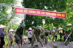 Lực lượng vũ trang tỉnh Hải Dương góp sức xây dựng nông thôn mới