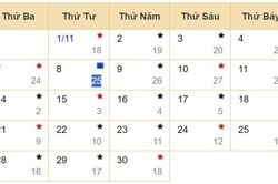 Lịch âm hôm nay - Xem lịch âm ngày 13/11/2023