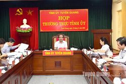Thường trực Tỉnh ủy cho ý kiến vào các nội dung quan trọng