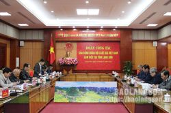 Đoàn công tác của Đảng đoàn Hội Luật gia Việt Nam làm việc tại tỉnh Lạng Sơn