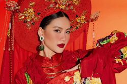 Bùi Quỳnh Hoa tỏa sáng với trang phục hầu đồng ở Miss Universe 2023