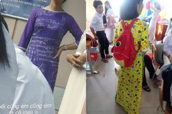 Cô giáo mặc áo dài 'dạy gì mặc nấy' khiến học sinh 'đứng hình'