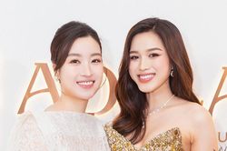 Đỗ Mỹ Linh xinh đẹp đến chúc mừng Đỗ Thị Hà lên chức bà chủ