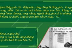'Nhiệm vụ của cô giáo, thầy giáo là rất quan trọng và rất vẻ vang'