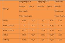 Giá vàng hôm nay 21/11/2023 tăng nhẹ