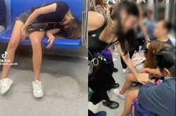 Say xỉn trên tàu điện, người phụ nữ may mắn được người lạ giúp