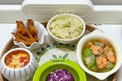 Mâm cơm cữ chồng nấu chăm vợ sau sinh khiến hội chị em ngưỡng mộ