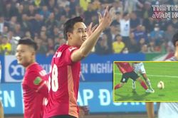 Quang Hải khiến CLB CAHN mất bàn thắng, VAR phát huy hiệu quả
