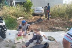 Ôtô tông 2 xe máy văng vào lề đường, 3 người bị thương