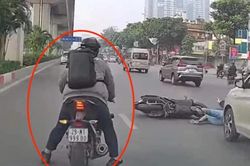 Nam thanh niên gây tai nạn với phụ nữ rồi bỏ chạy