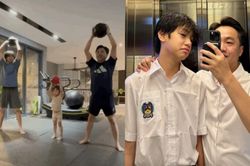 Cường Đô La khoe khoảnh khắc tập luyện bên cạnh các nhóc tỳ, 1 đặc điểm của quý tử Subeo gây trầm trồ