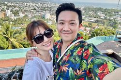 Hari Won diện váy rộng che bụng, được Trấn Thành nâng niu khi đi du lịch