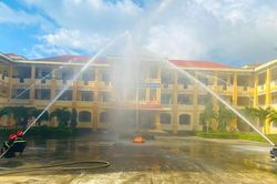 An Khê: Thực tập phương án chữa cháy và cứu nạn cứu hộ