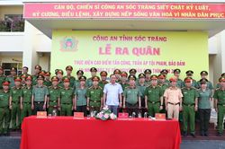 Công an Sóc Trăng ra quân bảo đảm ANTT dịp Tết Nguyên đán 2024