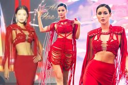 Hương Ly 'đụng hàng' mỹ nhân lai Tây, 'ăn đứt' ở điểm này: Đi thi quốc tế lại quá hợp!