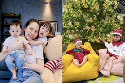 Đàm Thu Trang hé lộ bộ ảnh Giáng sinh đậm 'mùi tiền' của hai nhóc tỳ