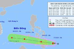 Biển Đông khả năng sắp đón bão Jelawat