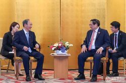 Thủ tướng Phạm Minh Chính tiếp cựu Thủ tướng Nhật Bản Suga Yoshihide