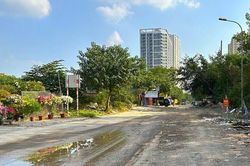 Phân luồng giao thông phục vụ thi công đường Nguyễn Cảnh Dị kéo dài