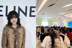Hàng nghìn fan chờ từ sáng sớm đón Lisa BLACKPINK tới khai trương cửa hàng Celine