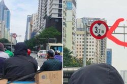 Sở GTVT Hà Nội nói gì trước hình ảnh dỡ biển báo làn đường dành cho buýt nhanh BRT?